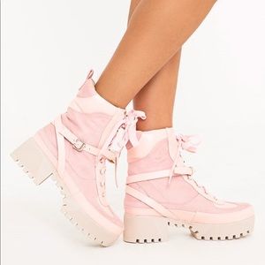 Pink Biker Boots
